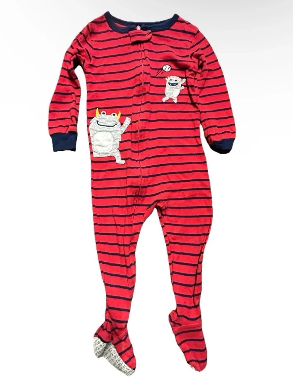 Toddler Boy Footie Pajamas Sesame Street Sharks Size 18-24 Months